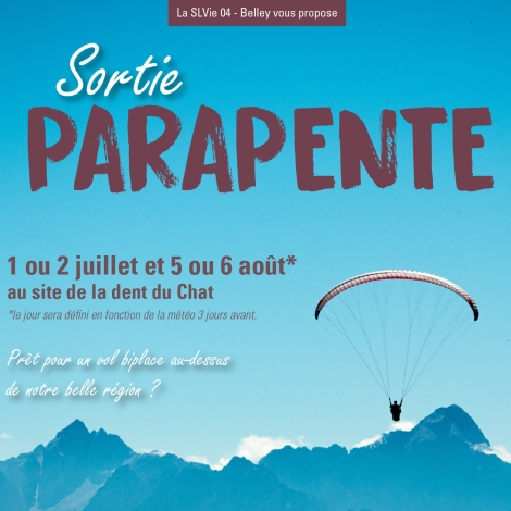 SORTIE PARAPENTE JUILLET