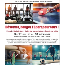 Sport pour tous ! Futsal - Badminton - Musculation - Tennis de table SLVie 2