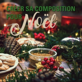 COMPOSITION FLORALE POUR NOËL - SLV8